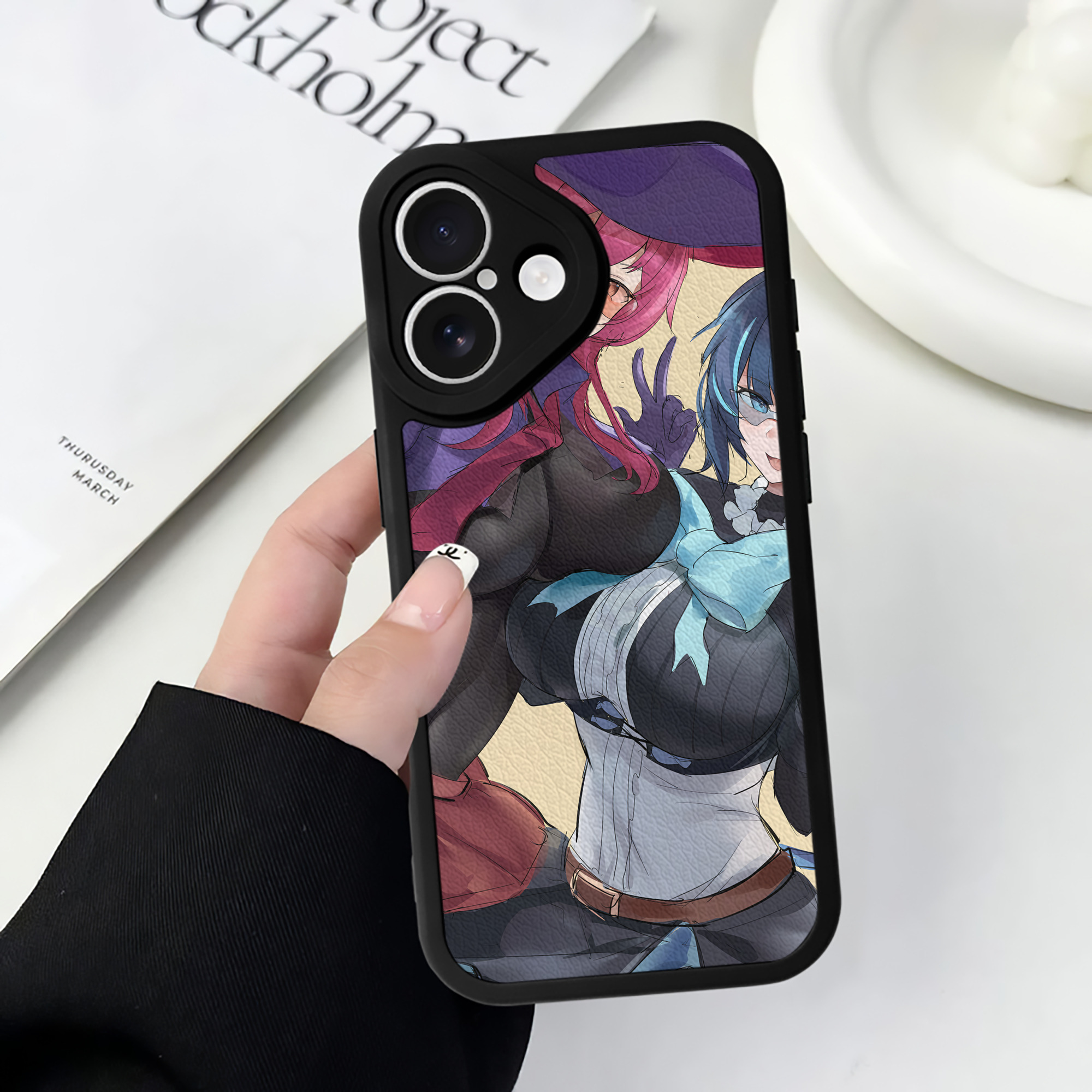 （画像用） 遊☆戯☆王 Yu-Gi-Oh! 【iPhone 16シリーズ対応】シリコンスマホケース（レザー調） 材質：シリコン